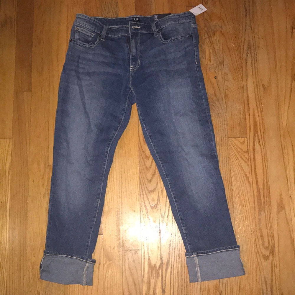 Ankle length cuff jeans